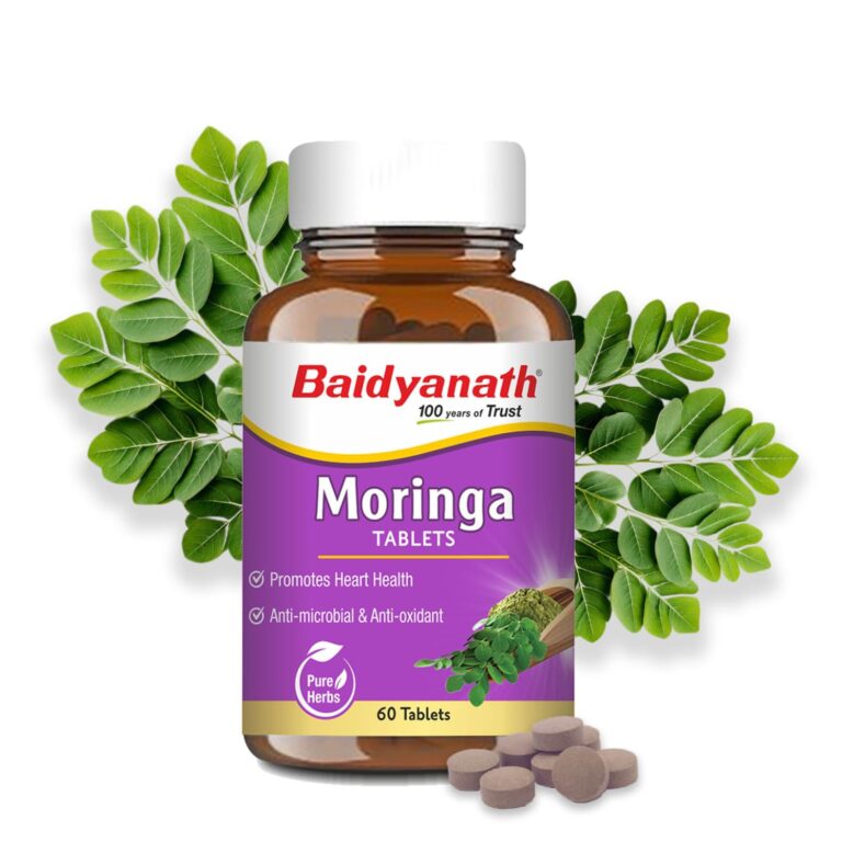 Ayurved Baidyanath Moringa Tablets 60 Tabs (Drumstick Leaf Tablets)
