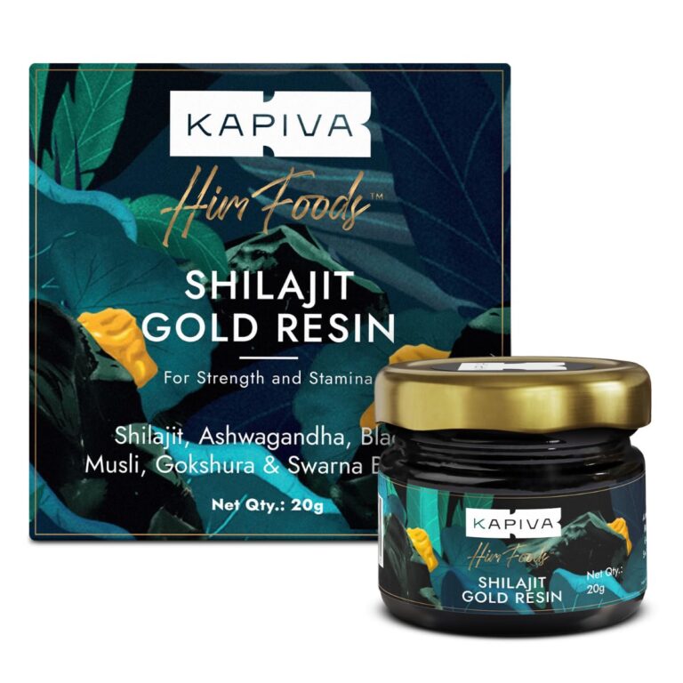 Kapiva Shilajit Gold Resin 20g – 100% Ayurvedic Shilajit enriched with 24 Carat Gold