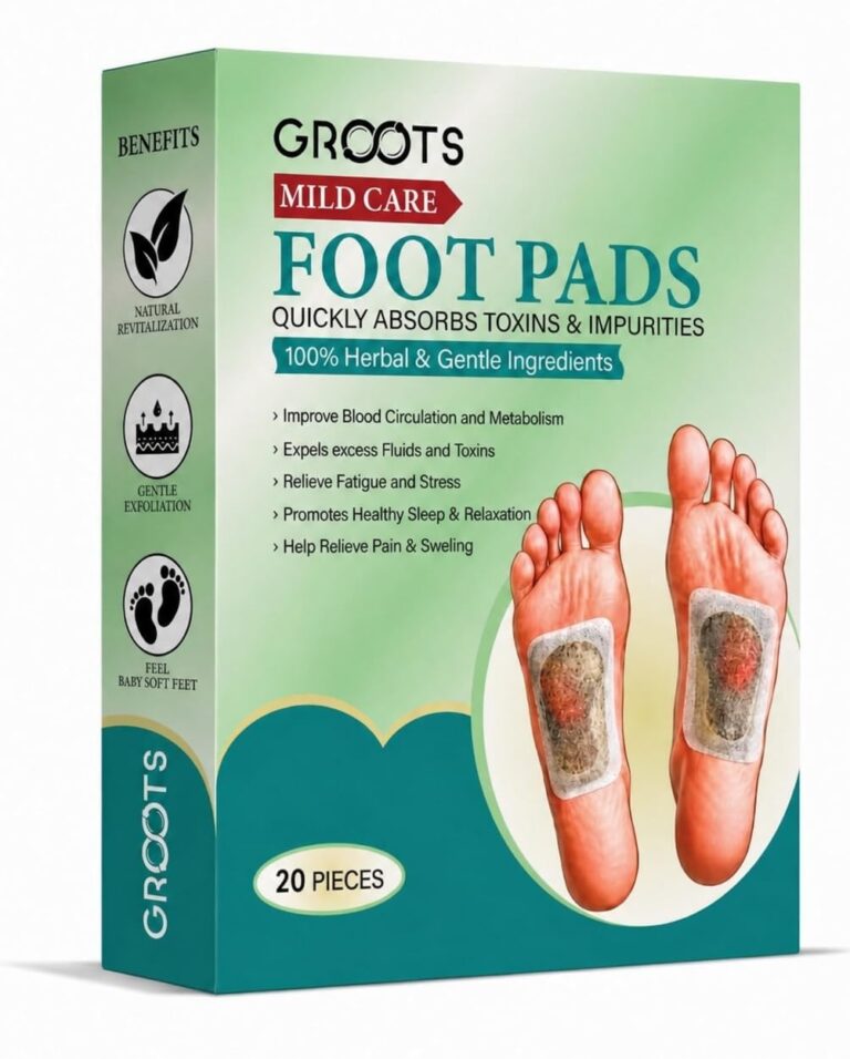 GROOTS Detox Foot Pads – 20 Herbal Toxin Remover Patches